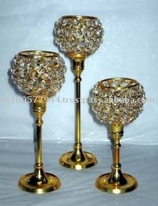 Soporte de pilar de bola de cristal chapado en oro para boda, hogar, Hotel, iglesia, decoraciones festivas, otros portavelas, tarros de velas - Product Image 2