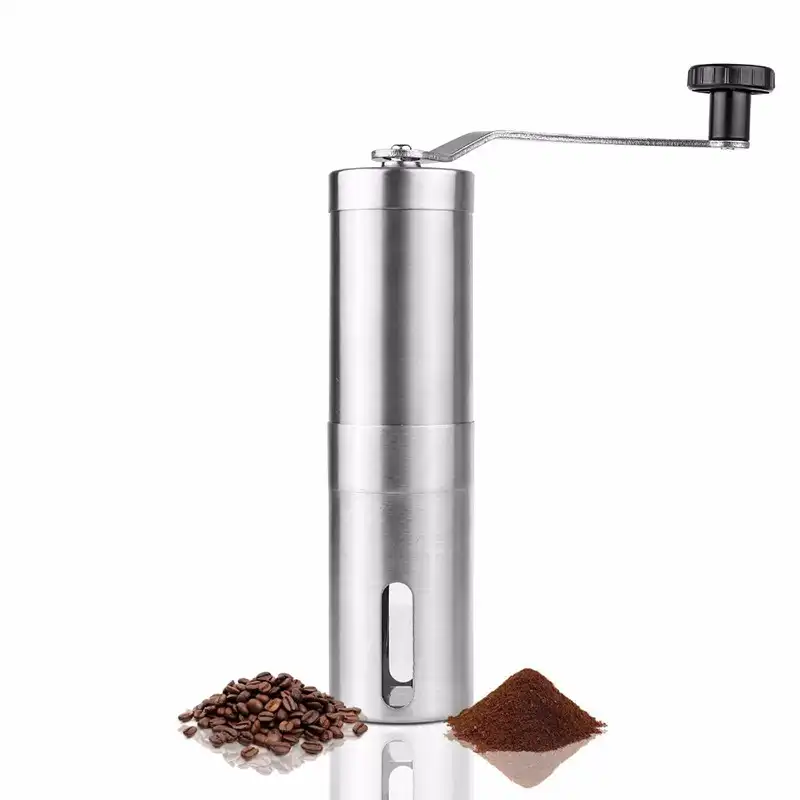 دليل طاحونة القهوة صانع القهوة السيراميك الأساسية 304 الفولاذ المقاوم للصدأ اليد لدغ مطحنة السيراميك الذرة ماكينة طحن القهوة