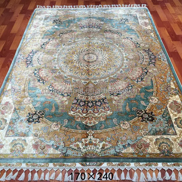 Alfombras de salón con nudos hechos a mano para sala de estar, alfombras de diseño moderno, seda turca, 170cm x 240cm