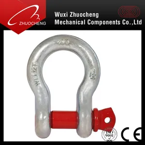 Quenched And Tempered US Type G-209 Drop Forged Bow Shackle With Alloy Pins