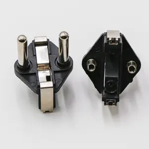PL-256 Thổ Nhĩ Kỳ Cắm Chèn 4.8MM 10/16A VDE Được Phê Duyệt 2 Prong Cắm Với Hướng Dẫn Chèn - Product Image 1