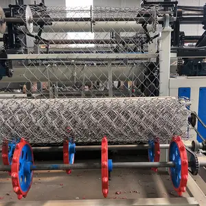 Machine de fabrication de clôtures à mailles de chaîne entièrement automatique à 2 vers avec rouleau compact