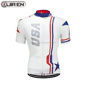 Camisetas de ciclismo americanas únicas, diseño personalizado, venta al por mayor