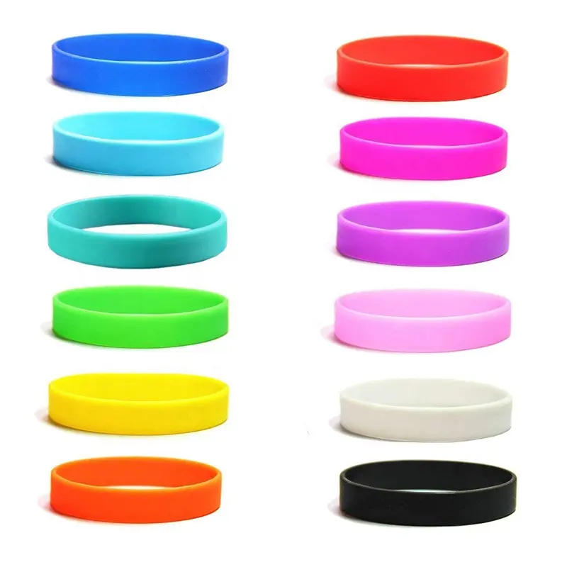 Adults Fashion Party Sports Accessories Custom Adjustable Clasp Wristbands Blank Rubber Silicone Bracelets