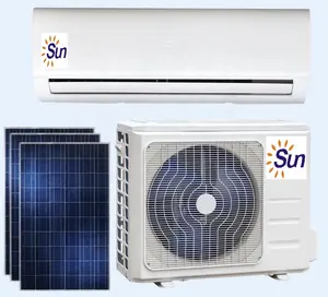 Aire acondicionado de pared de alta calidad, aire acondicionado solar de CA, Foshan, Blanco Solar, OEM SANYO R410a, energía Solar 48V 3,2