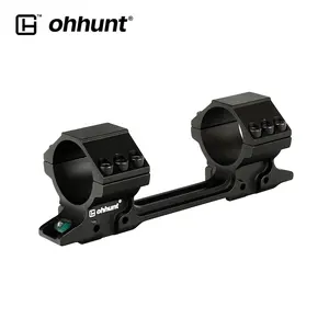 Ohhunt 25.4mm 30mm ציד דו כיוון היקף טבעות הר 11mm בסיס עם רמת בועה