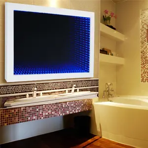 ETERNA LED3D装飾照明インフィニティEUデザインバックライト付きトンネルブライトニングLEDバスルームミラー