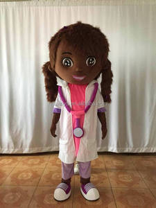 Disfraz de mascota De niña pequeña personalizada Hola/mascota de personaje/disfraces de Mascota de doctor - Product Image 3