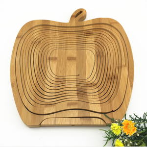 Panier de fruits <span class=keywords><strong>en</strong></span> <span class=keywords><strong>bambou</strong></span> naturel, <span class=keywords><strong>corbeille</strong></span> déformable et pliable - Product Image 3