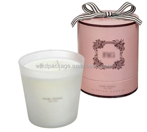 صناديق كرتونية صغيرة مستديرة أنيقة على شكل أنبوب ورقي للشموع مع غطاء للتغليف - Product Image 4