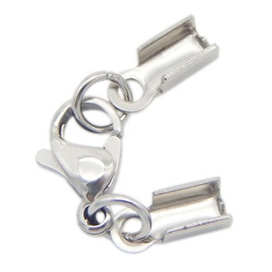 2 pièces de <span class=keywords><strong>pince</strong></span> <span class=keywords><strong>à</strong></span> dents en acier inoxydable, fermoir <span class=keywords><strong>à</strong></span> homard, jeux de chaînes pour Bracelet en cuir de 3mm de diamètre, boucle pour <span class=keywords><strong>collier</strong></span>, accessoires de bricolage - Product Image 2