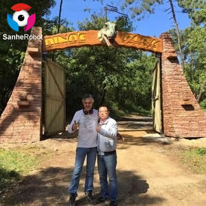 Puerta decorativa creativa de fibra de vidrio <span class=keywords><strong>Entrada</strong></span> de dinosaurio Puerta de parque temático Puerta de Parque Jurásico <span class=keywords><strong>Dino</strong></span> Arcade - Product Image 1