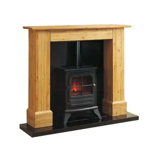 Electric Fireplace Mantel 14 Inch Insert Wood Surround Electric Fireplaces Stoves Heater With Mantel