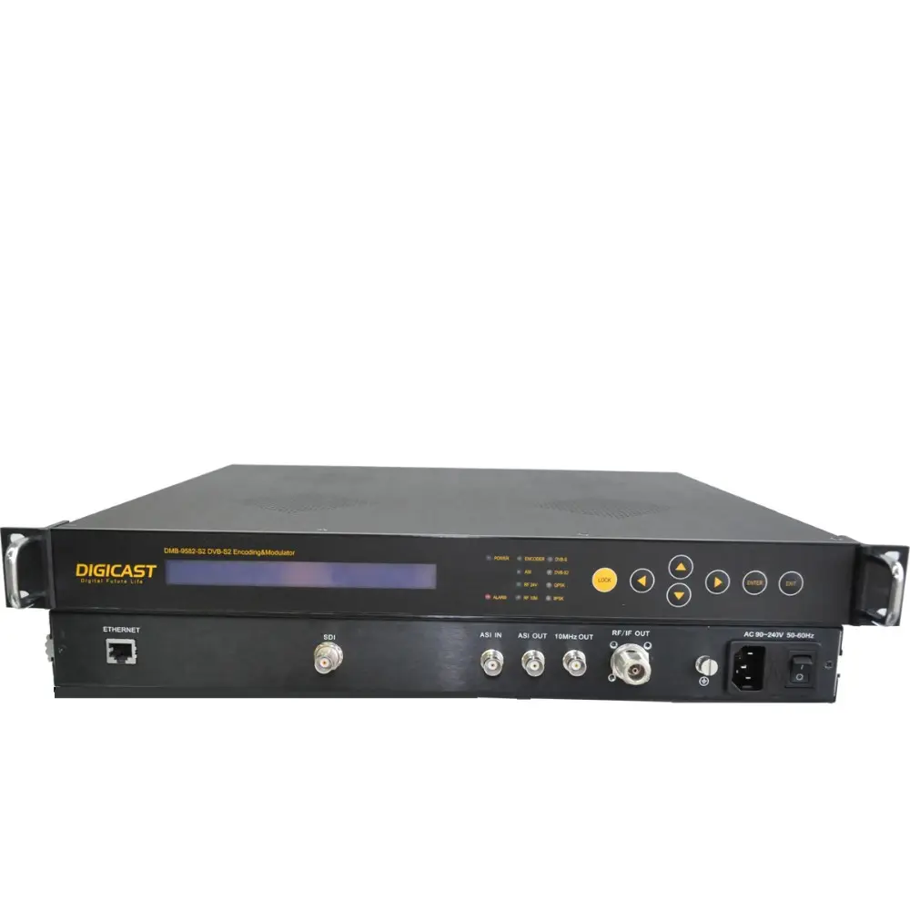 Peralatan siaran TV Digital Mpeg2 Mpeg4 HD-SDI ke DVB-S2 Encoder qsk DVB S2 Modulator untuk KU-BAND satelit