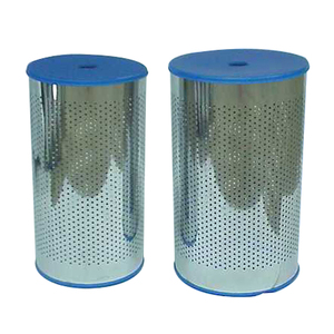 2 Set Durable Stainless Steel Body Plastic <b>Lid</b> Wheel Laundry <b>Bin</b> - Product Image 1