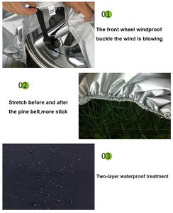 Venta al por mayor plegable al aire libre impermeable a prueba de polvo cubierta de la motocicleta para motores - Product Image 6