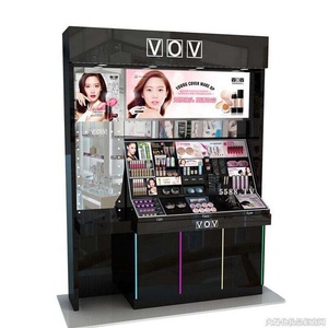 Unique Glass Cosmetic Shop <strong>Counter</strong> Design Store <strong>Counter</strong>, <strong>Make</strong> Up Stand With Lights Cosmetics Store Furniture - Product Image 5