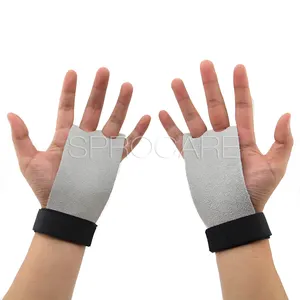 SP-SG5 Leather Gymnastics Hand Grips Weightlifting Gloves Full Palm Protection