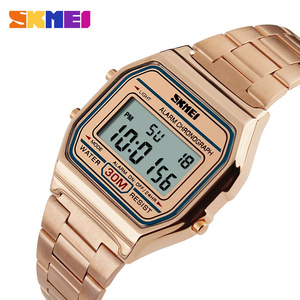 Original supplier women digital watches <span class=keywords><strong>rose</strong></span> gold Square - Product Image 1