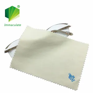 Custom logo printed suede chamois microfiber eyeglass glasses lens cleaning cloths