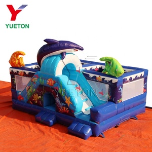 Offre Spéciale zoo thème océan aire de jeux <span class=keywords><strong>gonflable</strong></span> ventre plage dauphin plein d'entrain saut videur à vendre - Product Image 1