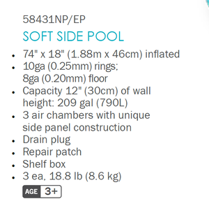 Piscinas Inflables Intex 58431 de Lado Suave <span class=keywords><strong>para</strong></span> Bebés, <span class=keywords><strong>Mini</strong></span> Piscinas de Plástico - Product Image 5