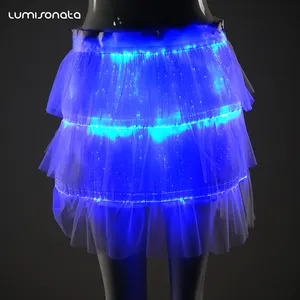 Neue design fiber optic rock led rave rock licht up karneval rock