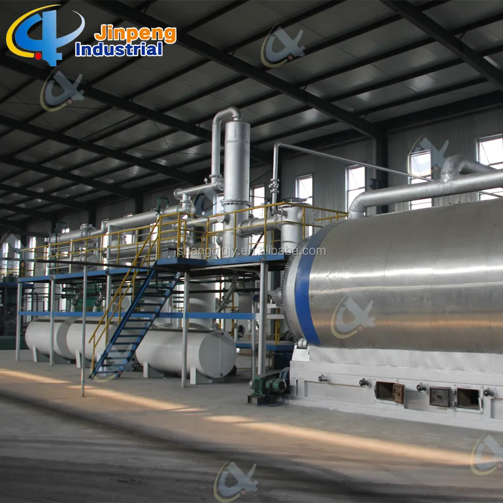 50 Tons Waste Tyre plastic Recycling Pyrolysis Plant and refinery cost fast installation