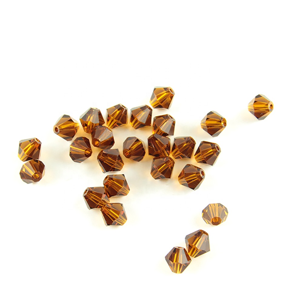 Конусообразные бусины 8 мм хрустальные бусины темно-желтый цвет конусообразные бусины стеклянные бусины для изготовления ювелирных изделий красивые браслеты