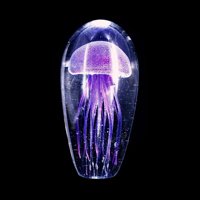 Murano glass jellyfish paperweights for home decor