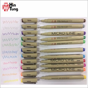 Profesional disesuaikan 16 buah berwarna garis mikro pena tinta dalam kotak kertas - Product Image 6