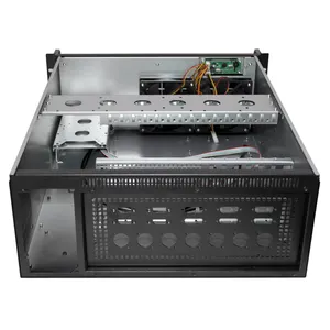 Casing Aluminium dengan LED Ai 19 Inch Industri 4U Kasus E-ATX Mother Board dan ATX PSU