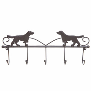 Decorativo Perro Marrón Diseño Montado En La Pared 5 Gancho para Colgar De Almacenamiento Perchero De Hierro - Product Image 3