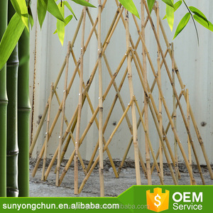 Treillis de jardin en bambou triangle décoratif naturel écologique Treillis pliant avec cadre en saule - Product Image 5