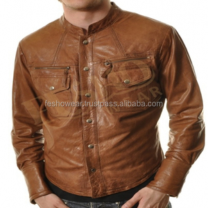 Chaqueta de cuero marrón para motocicleta, ropa deportiva, equipo de montar en motocicleta, fabricante de chaquetas de motorista OEM y ODM al por mayor - Product Image 1
