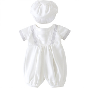 Vêtements de qualité supérieure <span class=keywords><strong>pour</strong></span> bébé garçon, tenues de baptême et d'anniversaire, <span class=keywords><strong>barboteuse</strong></span> pleine lune et chapeau, robe formelle <span class=keywords><strong>pour</strong></span> enfant - Product Image 2
