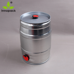 Mini <span class=keywords><strong>fût</strong></span> à <span class=keywords><strong>bière</strong></span> en acier inoxydable imprimé pour brassage maison, 5 litres avec fermeture et robinet - Product Image 3