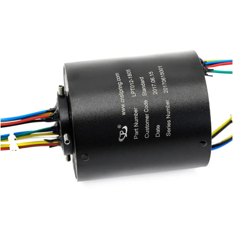 12mm Hole Dia Slip Ring Long Life Chip High Speed Compact Through Hole Rotary Joint