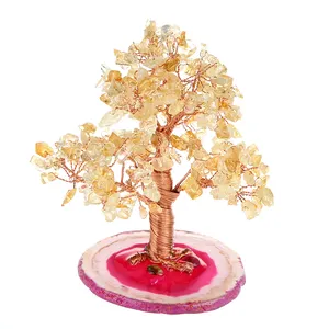 Fashion arts crafts for decoration money tree, crystals healing stones feng shui money tree