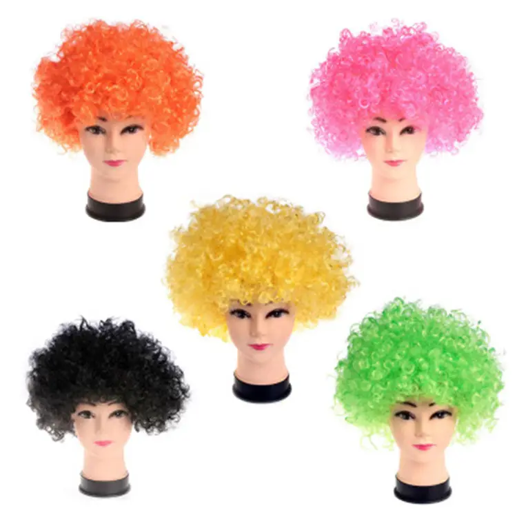 Fête d'halloween Perruques Cosplay Coloré Poils Clown Drôle Perruque Synthétique cheveux CC044