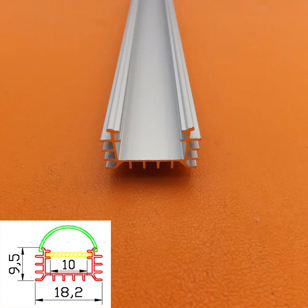 Good heat dissipation performance aluminum profile for led light bar