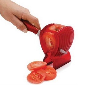 เครื่องหั่นมะเขือเทศ2021ที่ใส่ผักผลไม้พลาสติกเกรดอาหารที่หั่นมะเขือเทศสีแดงที่จับเครื่องหั่นมันฝรั่ง/หัวหอม - Product Image 2