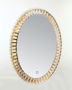 Gương Treo Tường Pha Lê Sang Trọng Với Hình Bầu Dục Để Trang Trí Nhà Cửa & Trang Điểm - Product Image 3