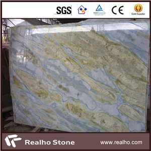 Poli Brésil Courbe Veines Ciel Bleu Marbre <span class=keywords><strong>Dalle</strong></span> - Product Image 1