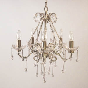 Decoración de la boda de acrílico/cuentas de cristal de armas 5-luces Marie lámpara colgante iluminación - Product Image 1