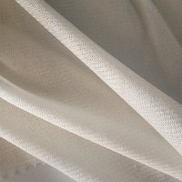 Tissu de voile de mariée en tulle tricoté 100% soie pure, tissu en tulle jersey de soie 30g