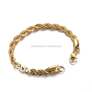 Chaîne en acier inoxydable, collier à deux tons avec fermoirs mousqueton, or et argent, 18K, 5/6mm de largeur, 46-81CM de longueur, nouvelle mode - Product Image 3