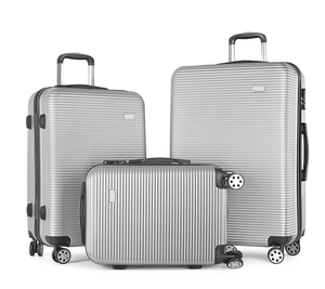 3PCS ABS TROLLEY LUGGAGE SET <strong>SUITCASE</strong> TRAVEL <strong>PLASTIC</strong> HARD SHELL LUGGAGE - Product Image 2