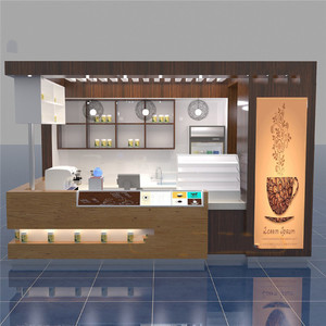 Modernes Café-Theken-Design für Einkaufszentren: Individuelle Kiosk-Dekoration und <span class=keywords><strong>Layout</strong></span>-Ideen für stilvolle Kaffee-Kioske - Product Image 2