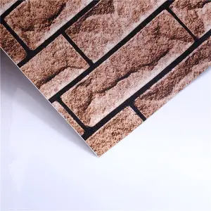 סיטונאי לבנים עיצוב מובלט 3d קיר פנל pvc קיר נייר עיצוב בית